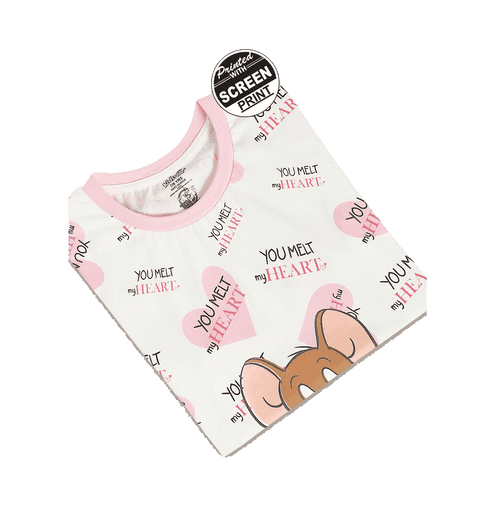 Tom And Jerry 1766 Off White Kids Girls T Shirt