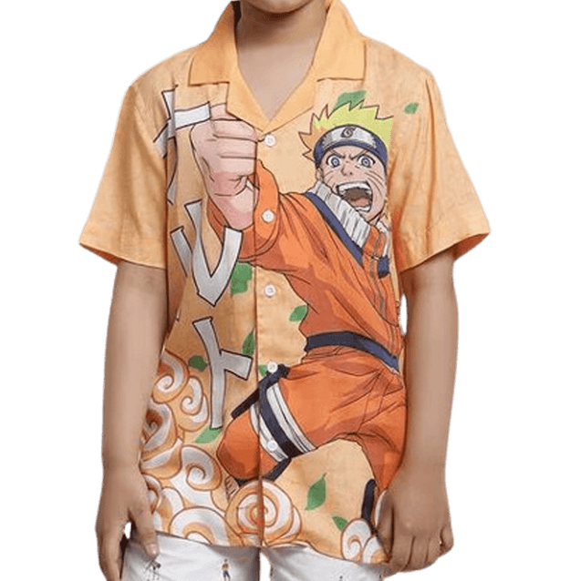 Naruto 1309 Peach Kids Boys Shirt