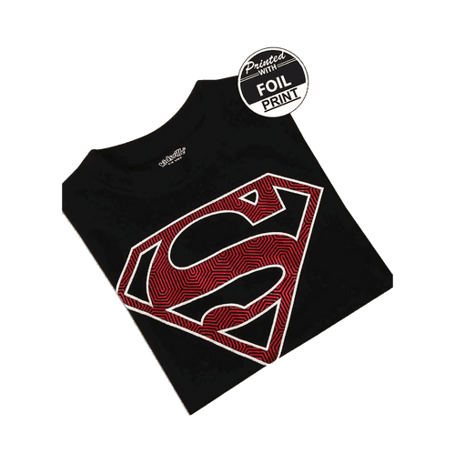 Superman 1705 Black Kids Boys T Shirt