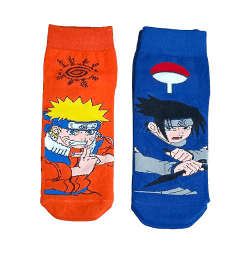 Naruto Orange Sun And Blue Ball Ankle Length Socks