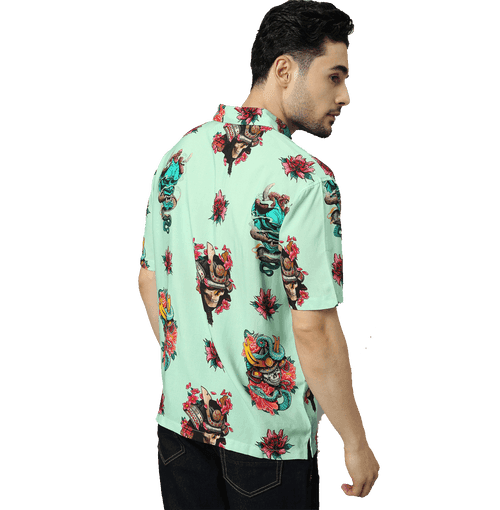 Kasai Ronin Printed Green Unisex Shirt