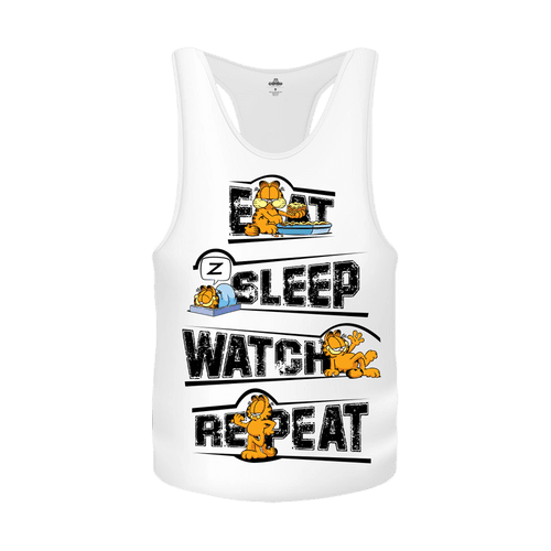 Garfield Eat Sleep Watch Womens Tank Top