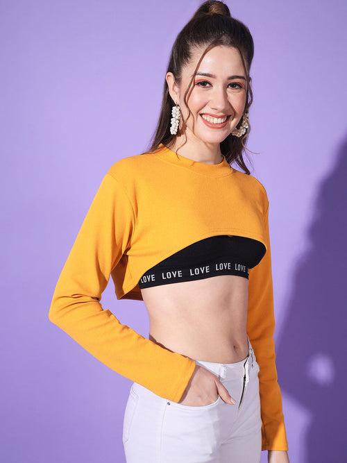 Round Neck Stylish Women Bust Crop Top-3128-3131