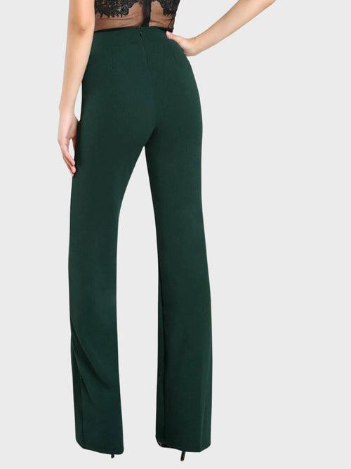 Lycra Full Length Women Trouser Pant-3115