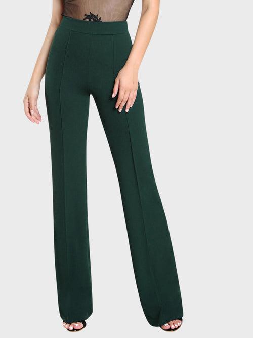 Lycra Full Length Women Trouser Pant-3114