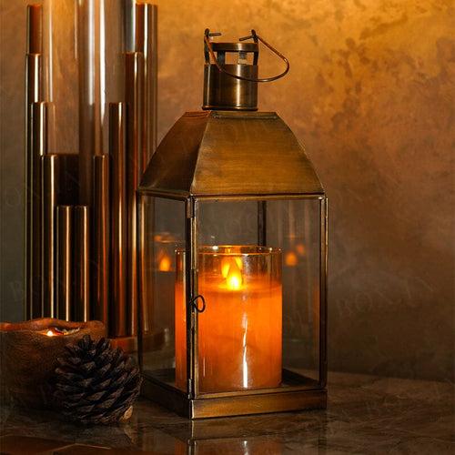 Glow Guard Antique Brass Lantern