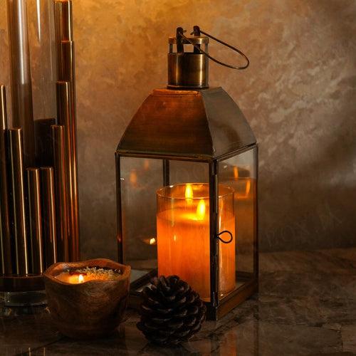 Glow Guard Antique Brass Lantern