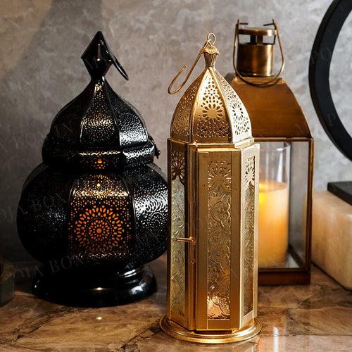 Glow Guard Antique Brass Lantern