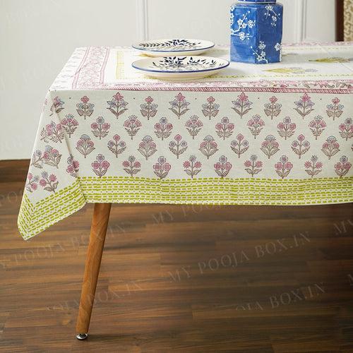 Gul Nilofer Block Printed Table Cover