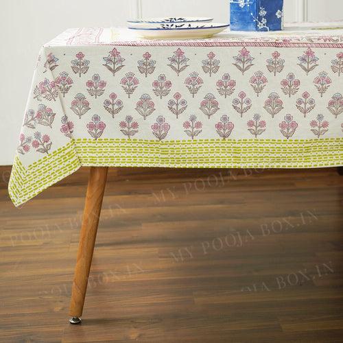 Gul Nilofer Block Printed Table Cover