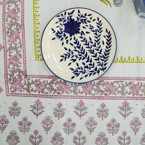 Gul Nilofer Block Printed Table Cover