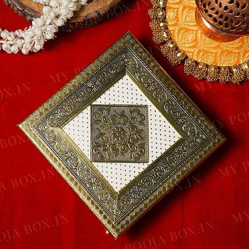 Advitiya Metal Chowki for Pooja