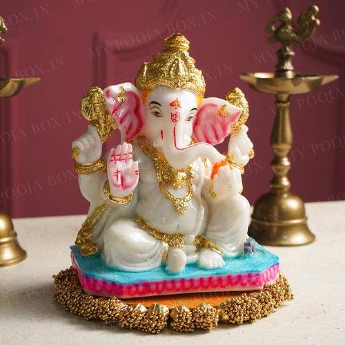 Marble Ganesha idol for Gift/Puja