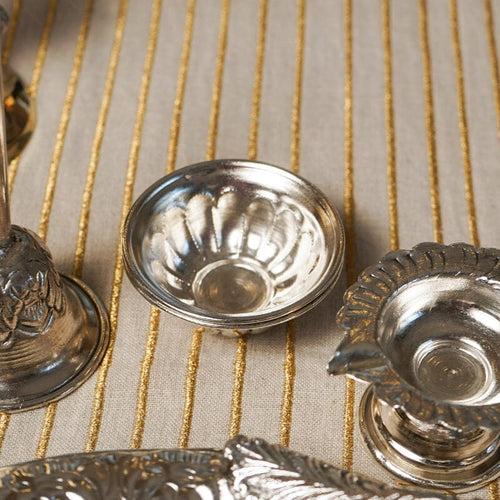 Luxurious Silver Peacock Pooja Thali Set