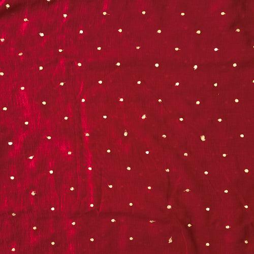 Soft Semi Silk Sequence Maroon Fabric