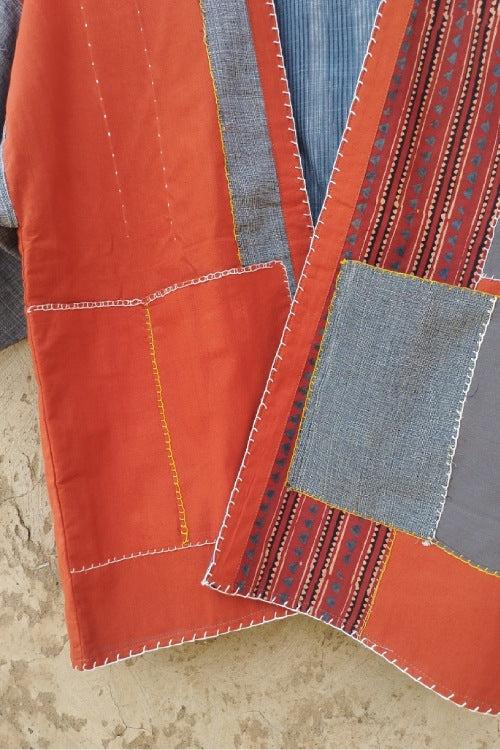 Patch Over Patch Rust Orange Classic Stripes