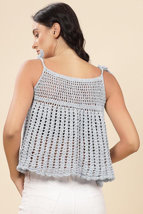 Ajoobaa "Umbrella" Flared Crochet Top For Women