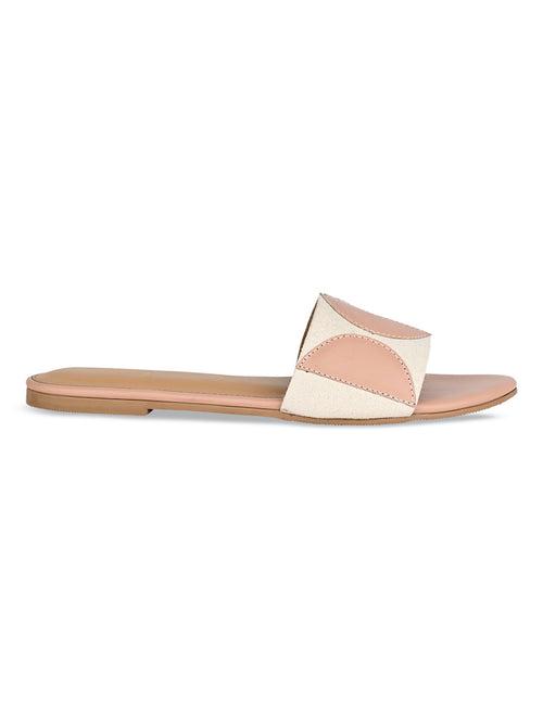 Geometric Canvas Peach Flats