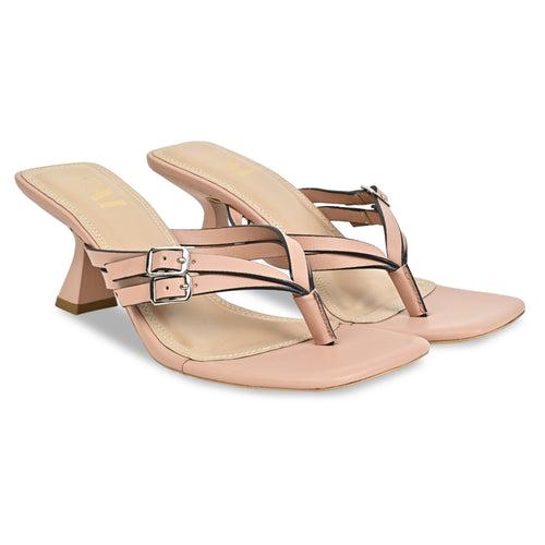 Buckled Thong Pink Heel