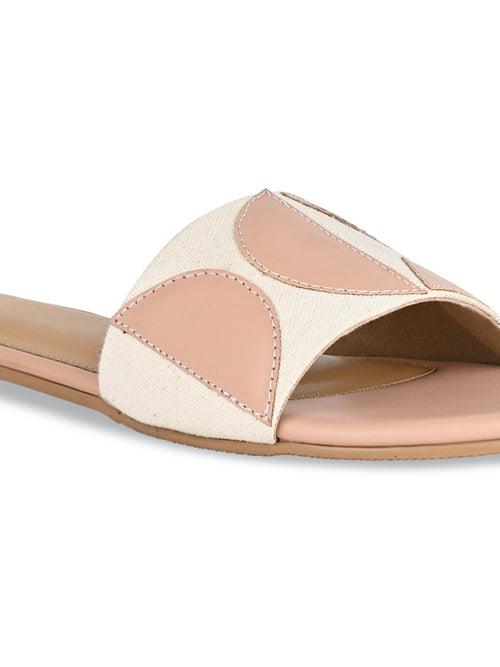 Geometric Canvas Peach Flats