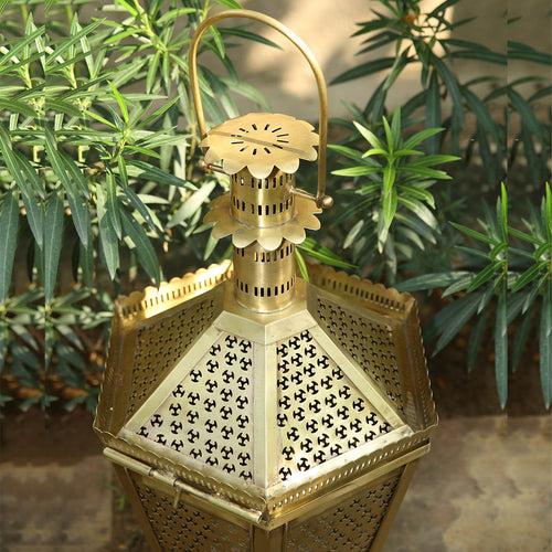 Morrocan Lanterns Satin Brass Finish