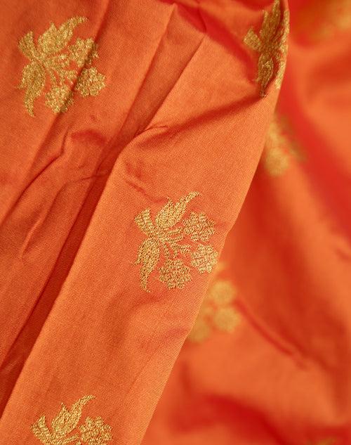 Signoraa Beige Silk Khatau Zari Butti - PMT011830