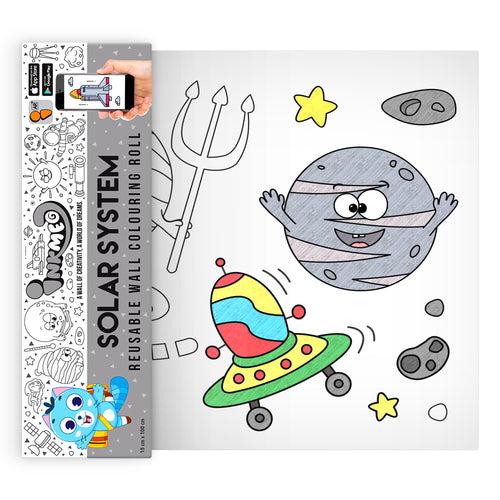 Solar System Reusable Wall Colouring Roll (6 Inch)- AR Learning for Kids