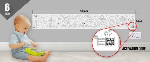 Solar System Reusable Wall Colouring Roll (6 Inch)- AR Learning for Kids