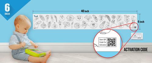 Vegetables Reusable Wall Colouring Roll (6 Inch)-Interactive AR Learning