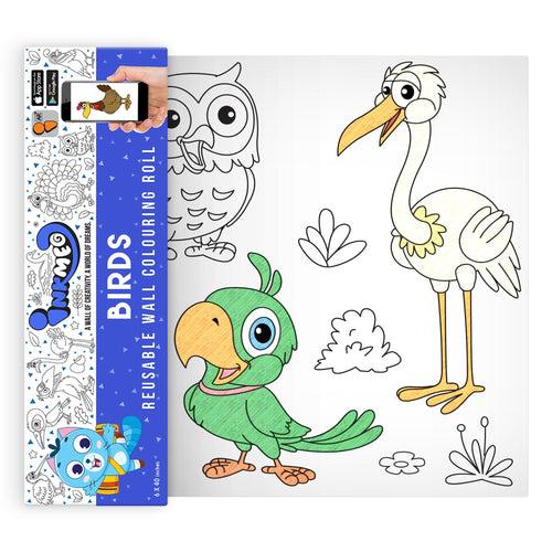 Birds Reusable Wall Colouring Roll (6 Inch)-AR Interactive Learning