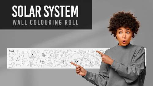 Solar System Reusable Wall Colouring Roll (6 Inch)- AR Learning for Kids