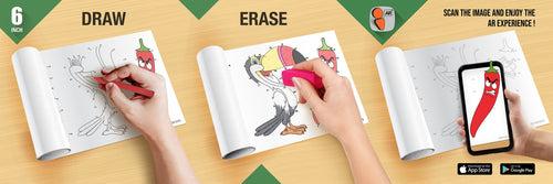 Join the Dots Reusable Wall Colouring Roll (6 inch)-Interactive AR Learning
