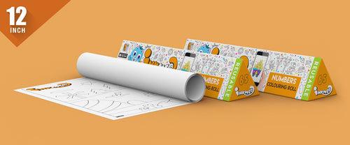 Numbers Reusable Wall Colouring Roll (12 inch)-AR Number Journey