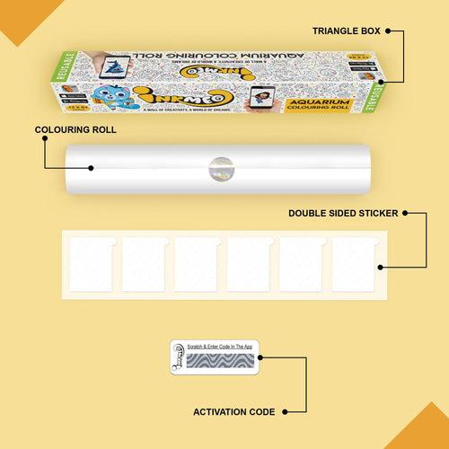 Aquarium Reusable Wall Colouring Roll (12 inch)-Immersive AR Learning Journey