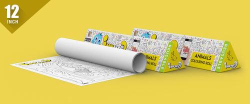 Animals Reusable Wall Colouring Roll (12 inch)-AR Technology Learning