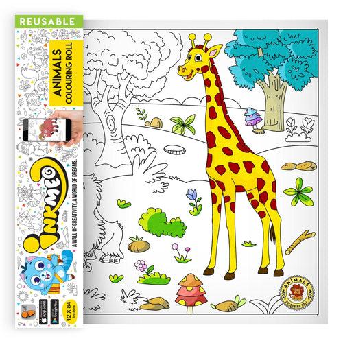 Animals Reusable Wall Colouring Roll (12 inch)-AR Technology Learning