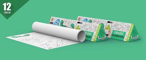 Jurassic Reusable Wall Colouring Roll (12 inch)- AR Adventure