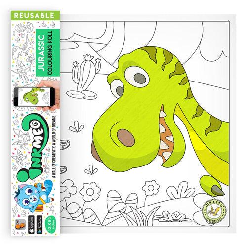 Jurassic Reusable Wall Colouring Roll (12 inch)- AR Adventure