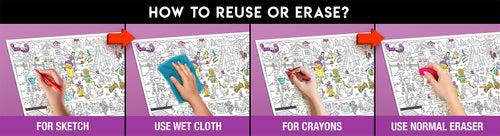 Find the Hidden Object Reusable Wall Colouring Roll (12 inch)-Interactive AR Learning