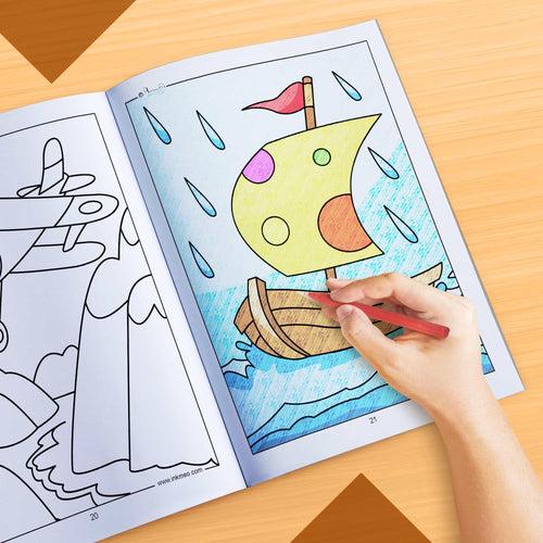 Transport Reusable Colouring Books for kids-Enhanced Learning with AR