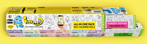 All in One Pack Reusable Colouring Rolls-Interactive AR Learning