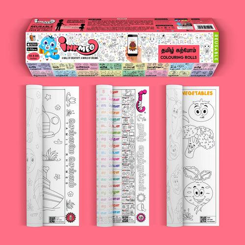 Tamil Karpom Reusable Wall Colouring Rolls-Engaging AR Education