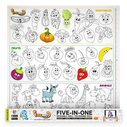 Five-in-One Reusable Wall Colouring Roll- AR Experiential Learning