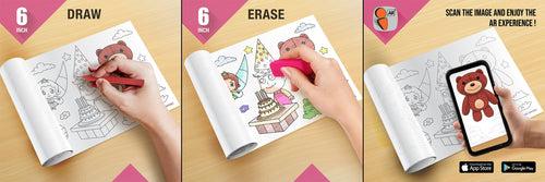 Nursery Rhymes Reusable Wall Colouring Roll(6 inch)-Interactive AR
