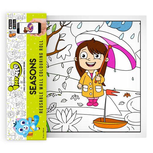 Seasons Reusable Wall Colouring Roll (6 inch)-AR-Infused Education
