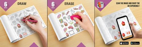 Count Check Colour Reusable Wall Colouring Roll (6 inch)-AR Interactive Learning