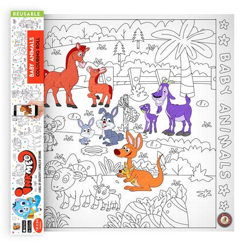 Baby Animals Colouring Roll (18 inch) - AR Learning Experience