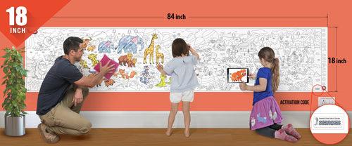 Baby Animals Colouring Roll (18 inch) - AR Learning Experience