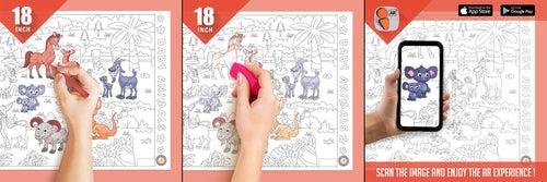 Baby Animals Colouring Roll (18 inch) - AR Learning Experience