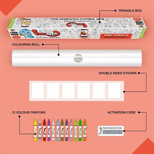 Baby Animals Colouring Roll (18 inch) - AR Learning Experience